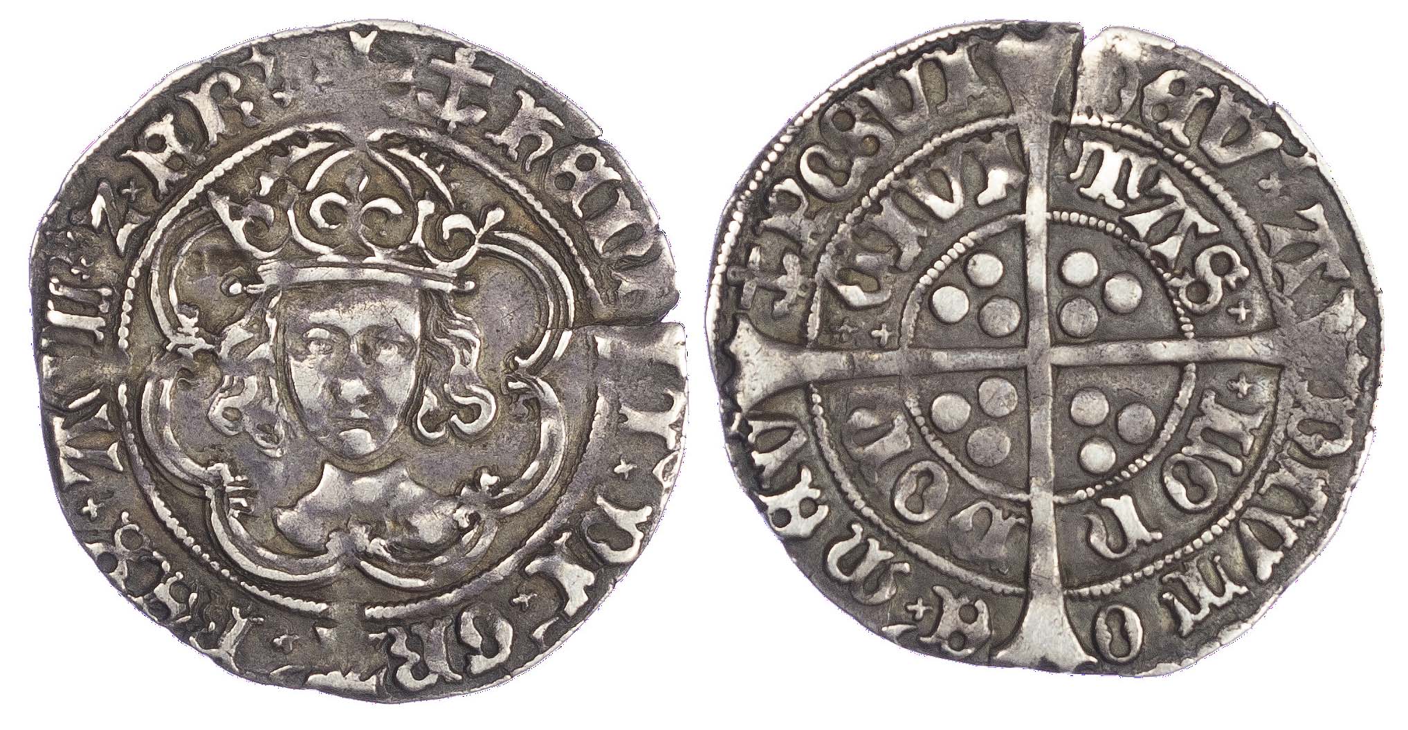 Henry VII (1485-1509), Groat, Class 3c, mm anchor Henry VII (1485-1509), Groat, Class 3c, mm anchor