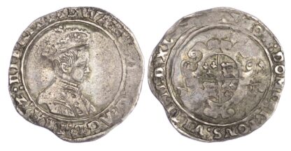 Edward VI (1547-53), Shilling, second period, 2nd issue, Tower, mintmark pheon (1549)