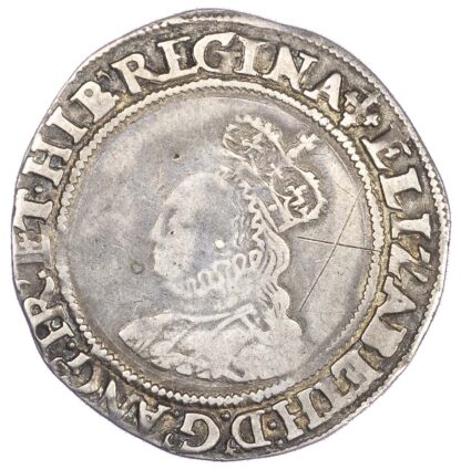 Elizabeth I (1558-1603), 2nd issue shilling, bust 3c, mm cross crosslet