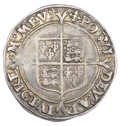 Elizabeth I (1558-1603), 2nd issue shilling, bust 3c, mm cross crosslet
