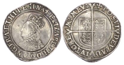 Elizabeth I (1558-1603), 2nd issue Shilling, bust 3b mm cross crosslet