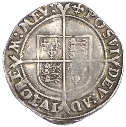 Elizabeth I (1558-1603), 2nd issue Shilling, bust 3b mm cross crosslet