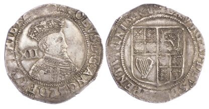 James I (1603-25), Shilling, first coinage (1603-04), second bust, mm lis