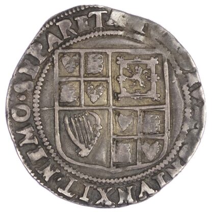 James I (1603-25), Shilling, 2nd coinage, 5th bust, mm bell over key