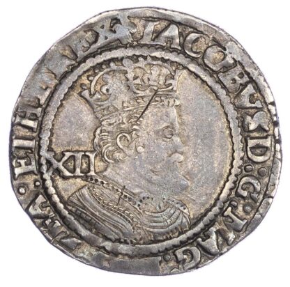 James I (1603-25), Shilling, Third coinage, Bust 6, mm lis