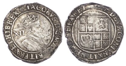 James I (1603-25), Shilling, second coinage (1604-19), fourth bust, mm Rose