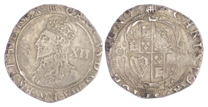 Charles I (1625-49), Shilling, Tower Mint, Group D, fourth bust, mm Portcullis