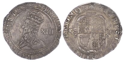 Charles I (1625-49), Shilling, Group D, 6th bust, (sharp D6/1), mm portcullis