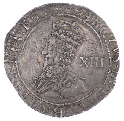 Charles I (1625-49), Shilling, Group D, 6th bust, (sharp D6/1), mm portcullis