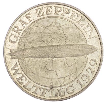 Germany, Weimar Republic (1923-33), silver 3 Reichsmark, 1930-D - Zeppelin