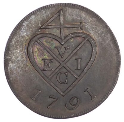 India, EIC, Bombay Presidency, copper Proof ½ Pice, 1791