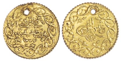 Ottoman Empire, Mahmud II (1808-1839), gold Mahmudiye and gold Cedid Adli Altın - Qustantiniya