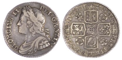 George II (1727-60), Shilling, 1737, 'Roses and Plumes'