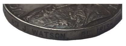 A Talana and Defence of Ladysmith Queen’s South Africa Medal, 2nd type Ghost Dates, 4 clasps, Talana, Defence of Ladysmith, Orange Free State, Transvaal, to Private John Watson