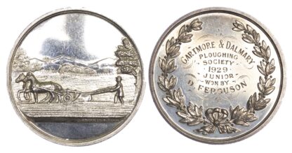 Scotland, Gartmore & Dalmary Ploughing Society, AR junior prize medal