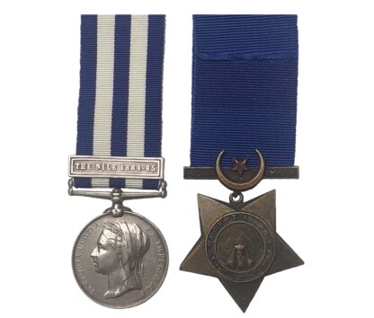 Egypt Medal 1880-1889 and Khedives Star Pair to Private, later Corporal, Walter Peart