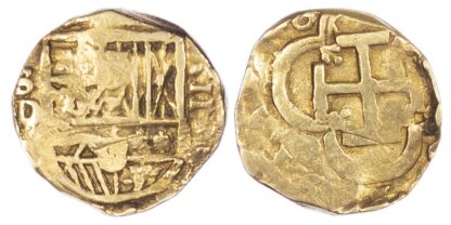 Spain, Felipe III (1598-1621), gold cob 2 Escudos - Sevilla
