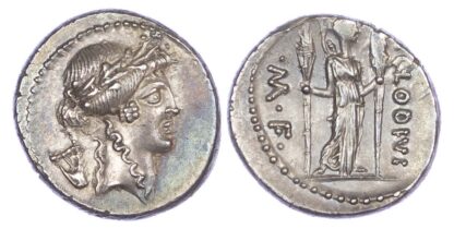 P. Clodius M.f. Turrinus, Silver Denarius