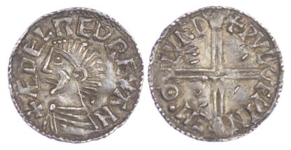 Aethelred II (978-1016), Penny, Long cross type, London mint, moneyer Wulfwine