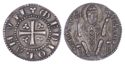 Italy, Milan, First Republic (1250-1310), silver Grosso da 8 Denari / Ambrosino - rare obverse