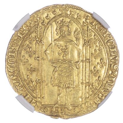 France, Charles V (the Wise) (1364-80), gold Franc à pied - MS 64