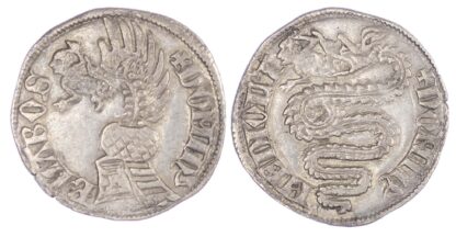 Italy, Milano, Barnabò Visconti (1378-1385), silver Pegione
