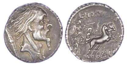 L. Hostilius Saserna, Silver Denarius