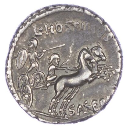 L. Hostilius Saserna, Silver Denarius