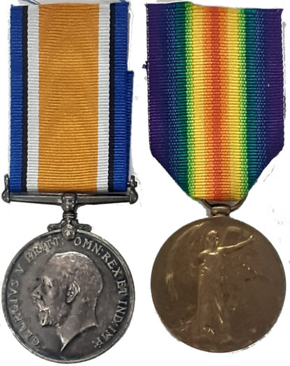 Great War Pair awarded to Private H. Cook