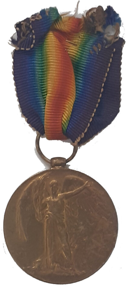 Victory Medal awarded to Private Frederick John Hawker