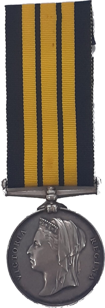 Ashantee Medal, 1873-74, to Bandsman J. May. H.M.S. Rattlesnake