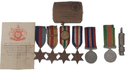 A Rifle Brigade, 8th Army, Desert Rats, 2nd Battle of El Alamein, Italy Campaign, D+2 Normandy landing’s Group of 5 to Sergeant Ernest George Barnes