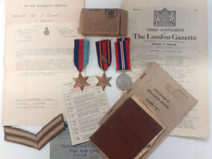 A Burma Campaign Mentioned in Despatches group to Corporal Clement Brown