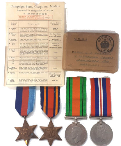 A Royal Norfolk’s Burma Campaign Officers Group of 4 to Major George Arthur Robinson