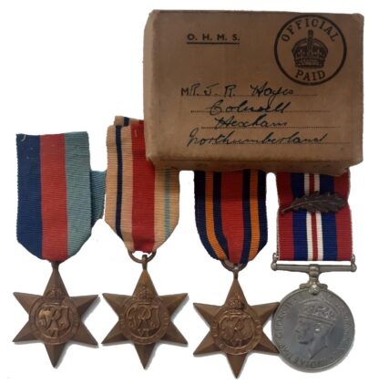 A North Africa, Far East, Mention in Dispatches Group of 4 attributed to 4451654 Sergeant J R Hayes