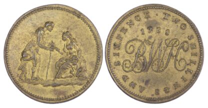 Warwickshire, BIRMINGHAM, Workhouse, Gimblett's brass Two Shillings and Sixpence, 1788
