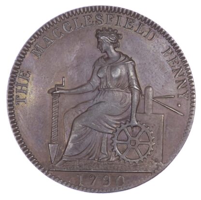 Cheshire, MACCLESFIELD, Roe & Co, (Westwood's) bronzed AE Penny