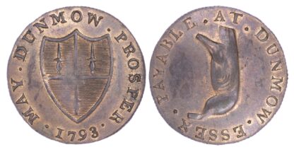 Essex, DUNMOW, Spence’s mule AE Halfpenny