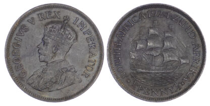 South Africa, George V (1910-1936), bronze Halfpenny and Farthing - 2 coins
