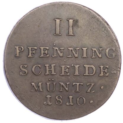 Germany, Westphalia, Hieronymus Napoleon (1807-1813), copper 2 Pfennige