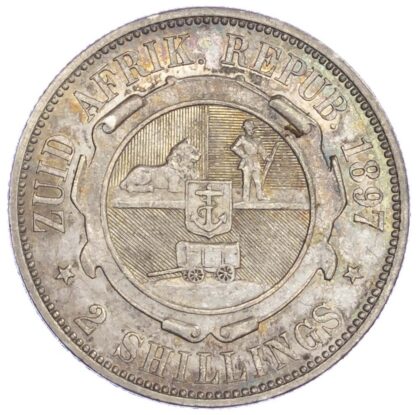 South Africa, Republic, Paul Kruger (1883-1900), silver 2 Shillings, 1897