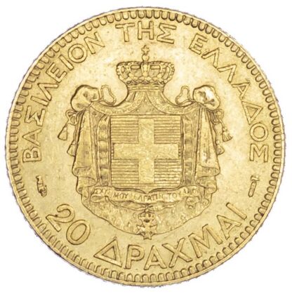 Greece, George I (1864-1913), gold 20 Drachmas