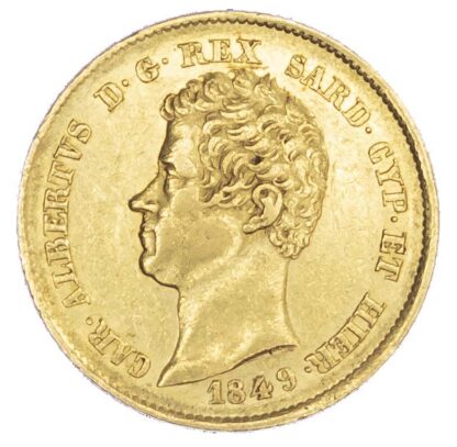 Italy, Sardinia, Carlo Alberto (1831-49), gold 20 Lire, 1849