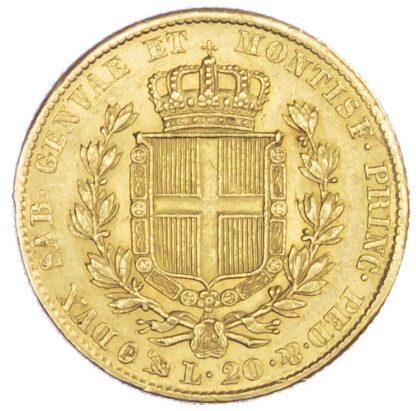 Italy, Sardinia, Carlo Alberto (1831-49), gold 20 Lire, 1849