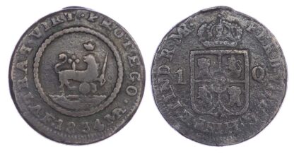 Philippines (colonial), Isabel II (1833–68), copper Quarto, 1834 - extremely rare