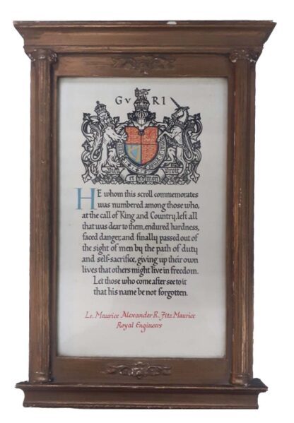 Memorial Scroll Alexander R.