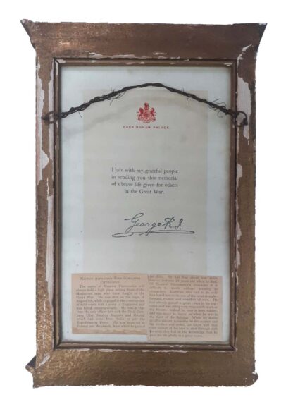 Memorial Scroll Alexander R.