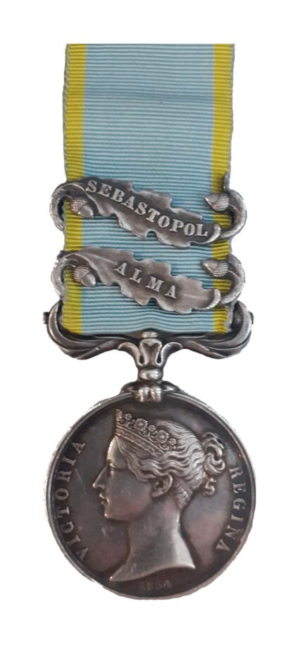 A Grenadier Guards Killed in Action Crimea Medal, to 5699 Private Richard Banks