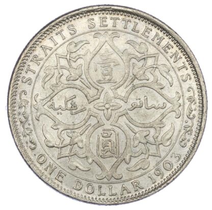 Straits Settlements, Edward VII (1901-10), silver Dollar, 1903 - incuse mintmark
