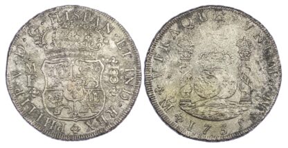 Mexico (colonial), Philip V (1700-1746), silver 8 Reales, Mexico City mint, 1735